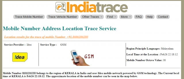 Mobile Number Location Trace With Address