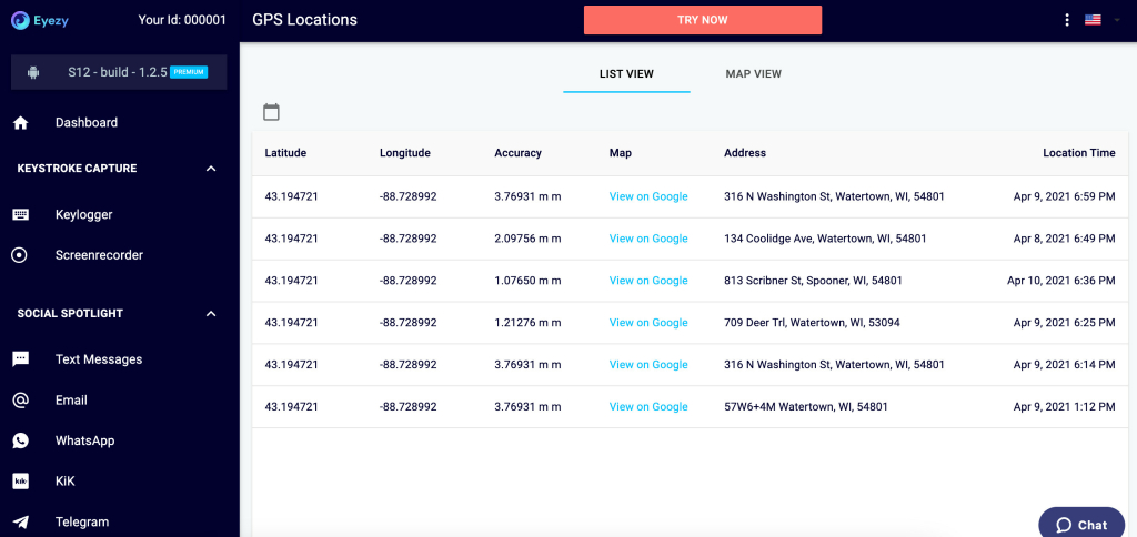 eyeZy SIM Card Tracker