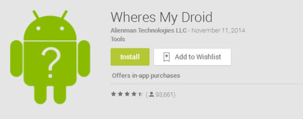 Where’s My Droid apps